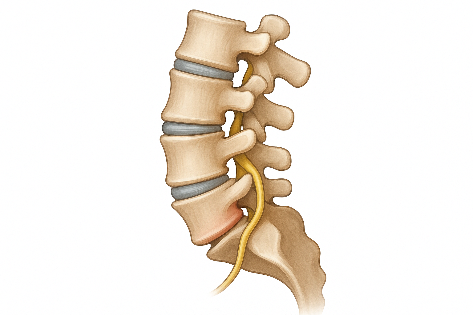 Anatomía de espondilolistesis L5 sobre S1
