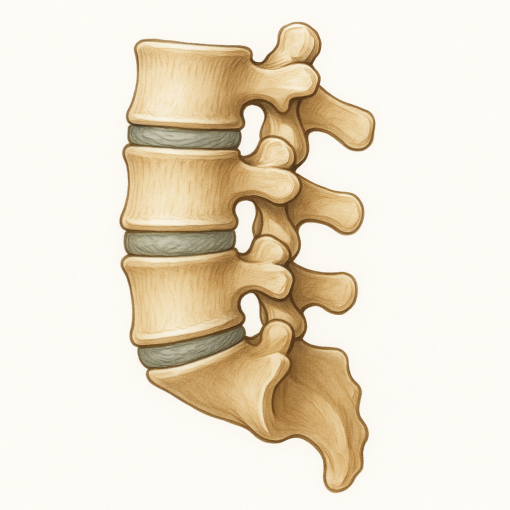 Columna lumbar normal - anatomía